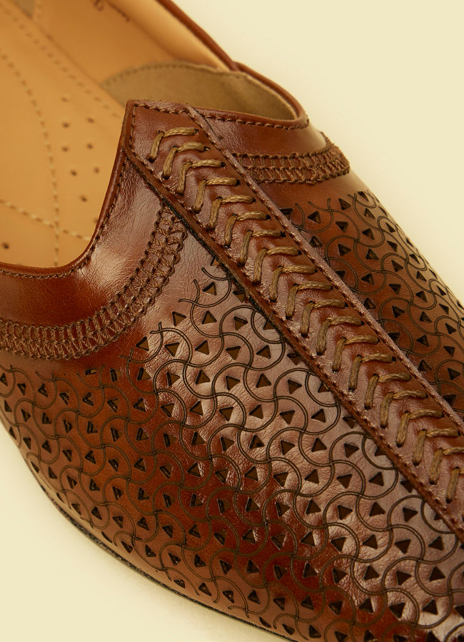 Manyavar Men Brown Ethnic Wedding Shoe