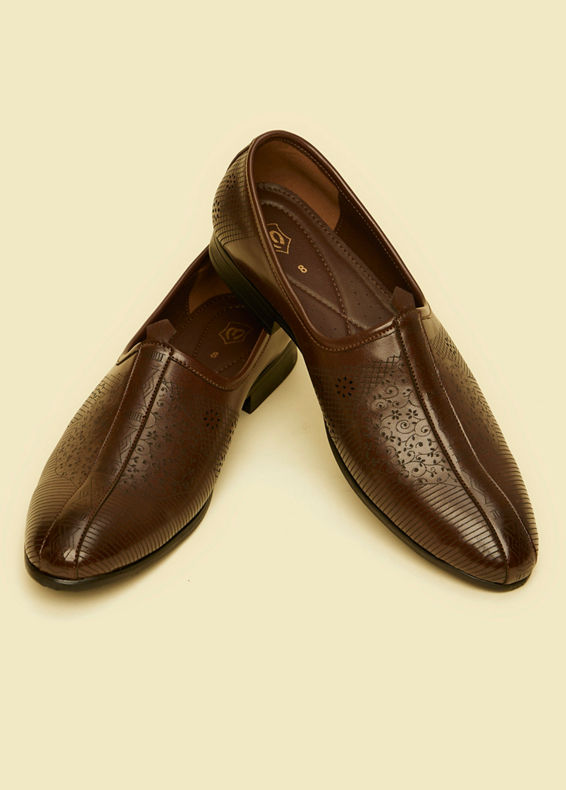 Manyavar Men Dark Brown Elegance Shoe