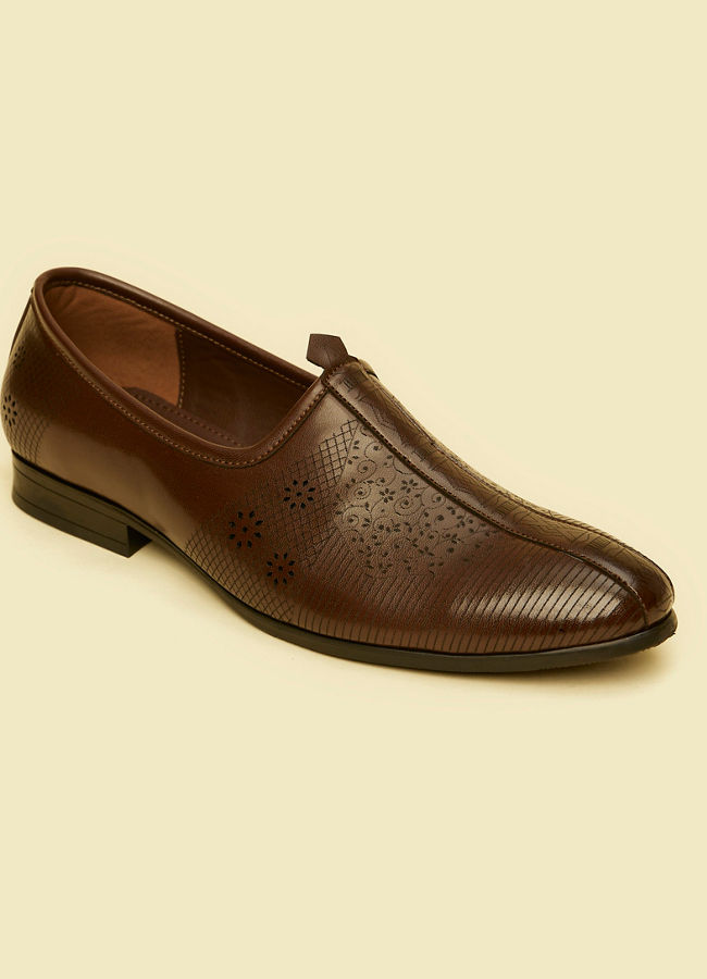 Manyavar Men Dark Brown Elegance Shoe