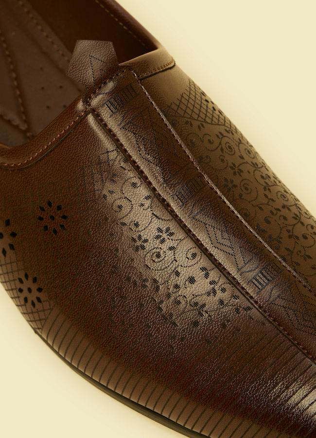 Manyavar Men Dark Brown Elegance Shoe