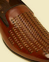 Manyavar Men Brown Faux Leather Shoe