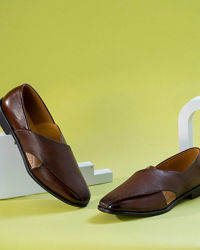 Manyavar Men Dark Brown Regalia Shoe