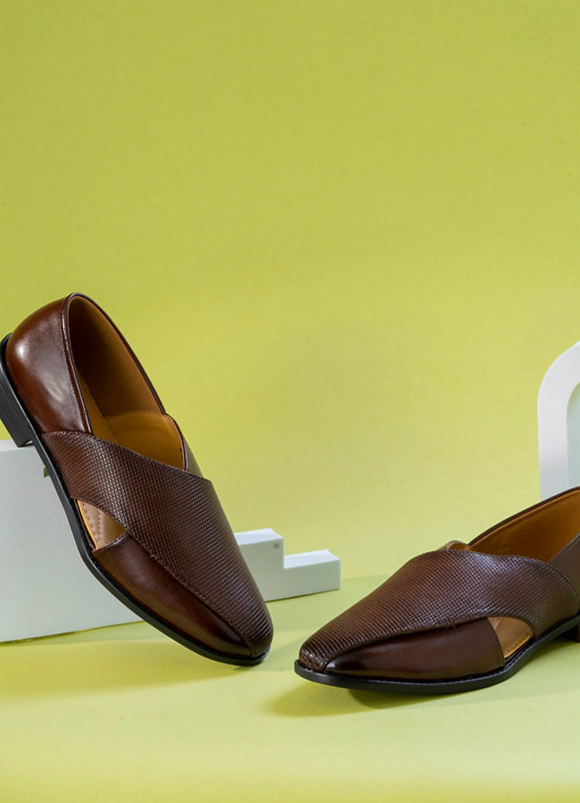 Manyavar Men Dark Brown Regalia Shoe