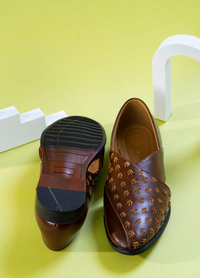 Manyavar Men Posh Dark Brown Shoe