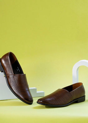 Manyavar Men Classic Dark Brown Shoe