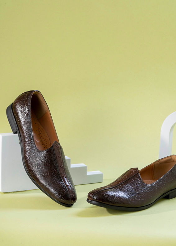 Manyavar Men Dark Brown Shoes