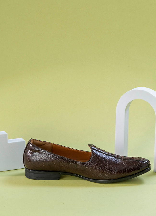 Manyavar Men Dark Brown Shoes