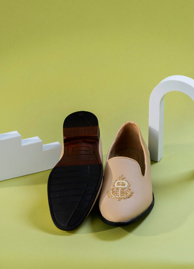 Manyavar Men Opulent Beige Shoe