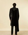 Kohl Black Sequined Sherwani Set image number 4