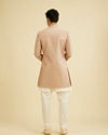 Manyavar Men Rust Pink Self Design Sherwani