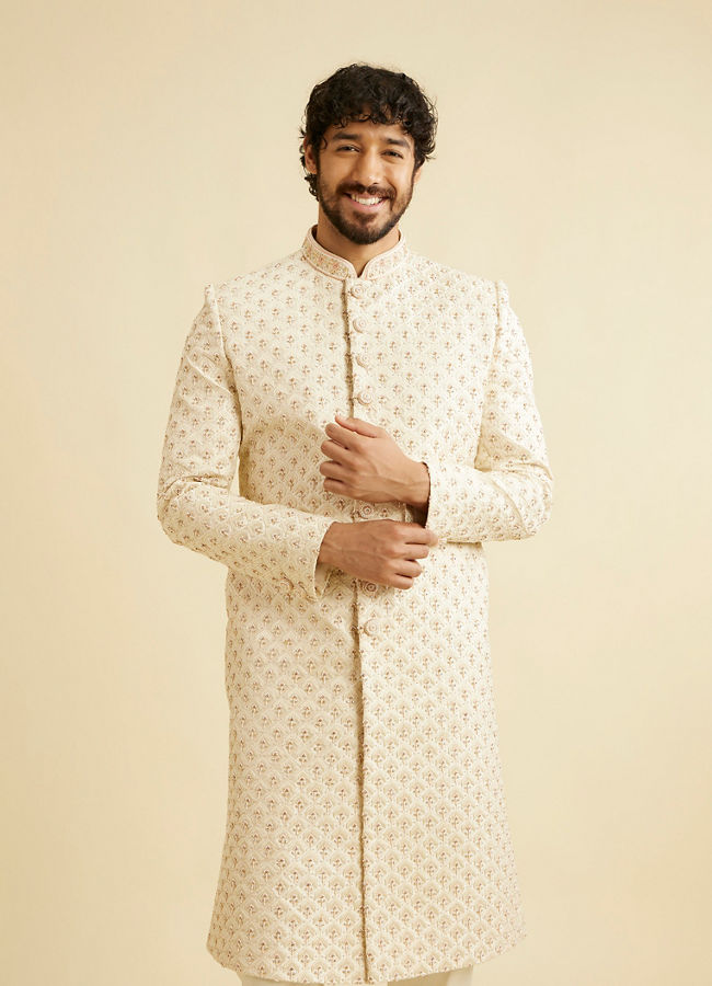 Golden colour sherwani best sale