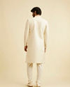 Manyavar Men Beige Cream Patterned Sherwani Set