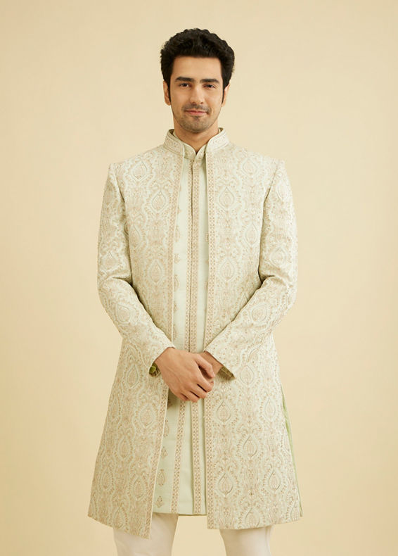 Manyavar Men Emerald Splendor Sherwani