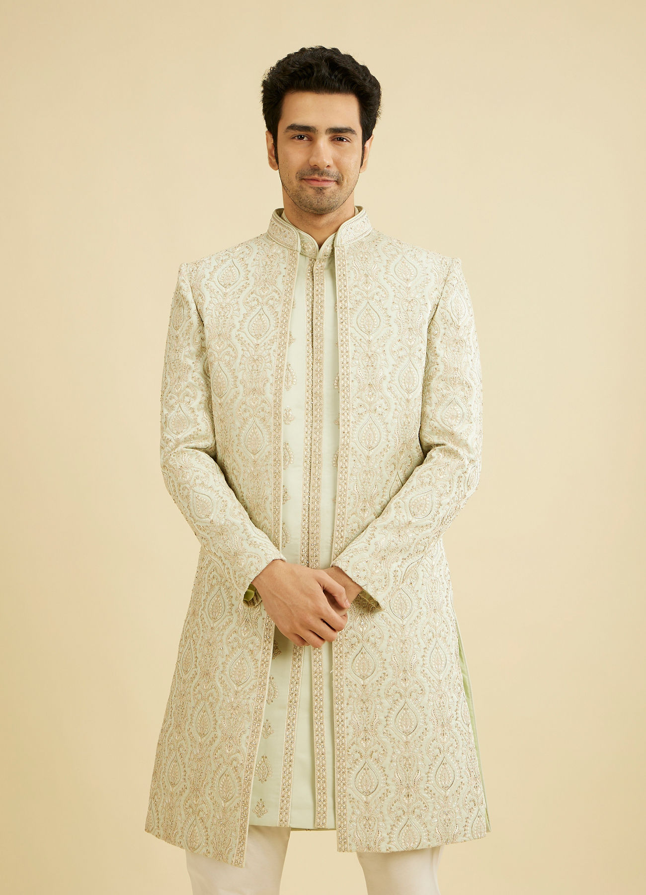 Manyavar Men Emerald Splendor Sherwani