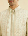 Manyavar Men Emerald Splendor Open Sherwani