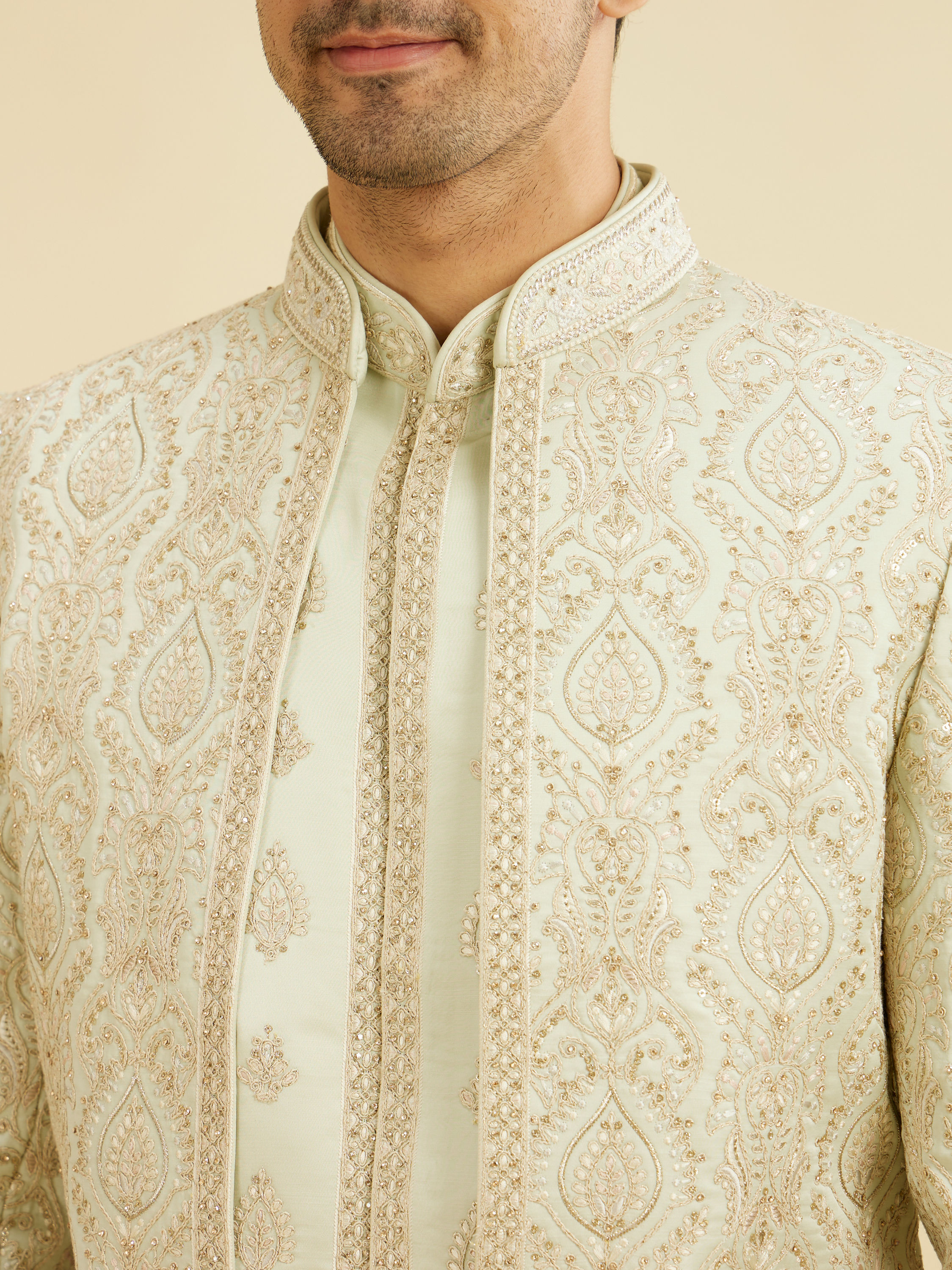 Manyavar Men Emerald Splendor Sherwani