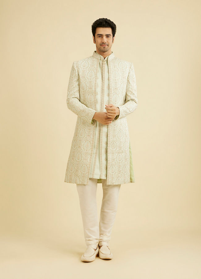 alt message - Manyavar Men Emerald Splendor Sherwani image number 2