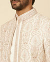 Manyavar Men Peach Buta Patterned Sherwani Set