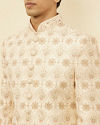 Manyavar Men Biscuit Beige Aari Embroidered Sherwani Set