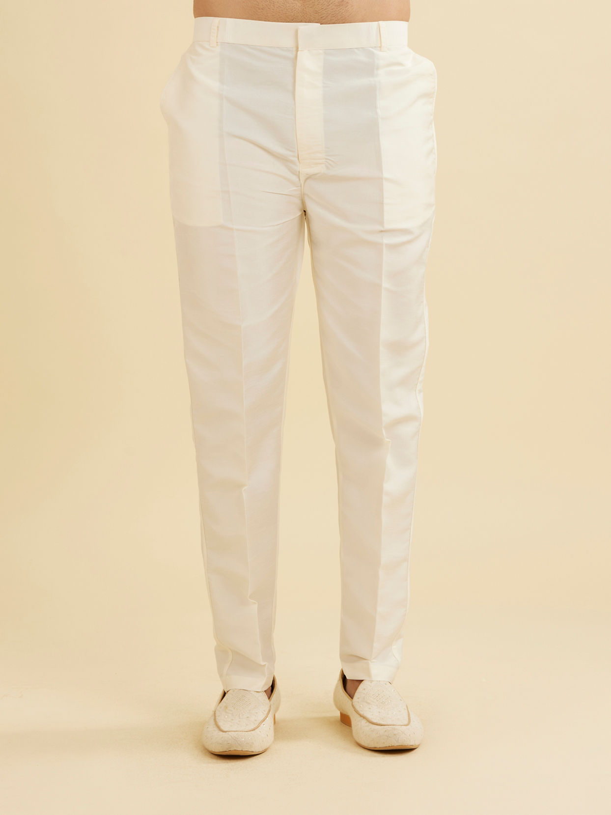 Manyavar Men Warm White Sherwani Ensemble