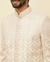 Manyavar Men Sand Beige Aari Embroidered Sherwani Set