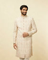 Veiled Rose Pink Aari Embroidered Sherwani Set