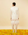 Cream Pink Imperial Jaal Patterned Sherwani Set image number 3