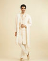 Manyavar Men Warm White Peach Sherwani
