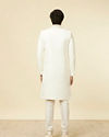 Manyavar Men Warm White Buta Patterned Sherwani Set
