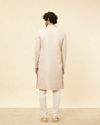 Manyavar Men Crystal Pink Imperial Jaal Patterned Sherwani Set