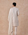 Manyavar Men Radiant Warm White Satin Sherwani