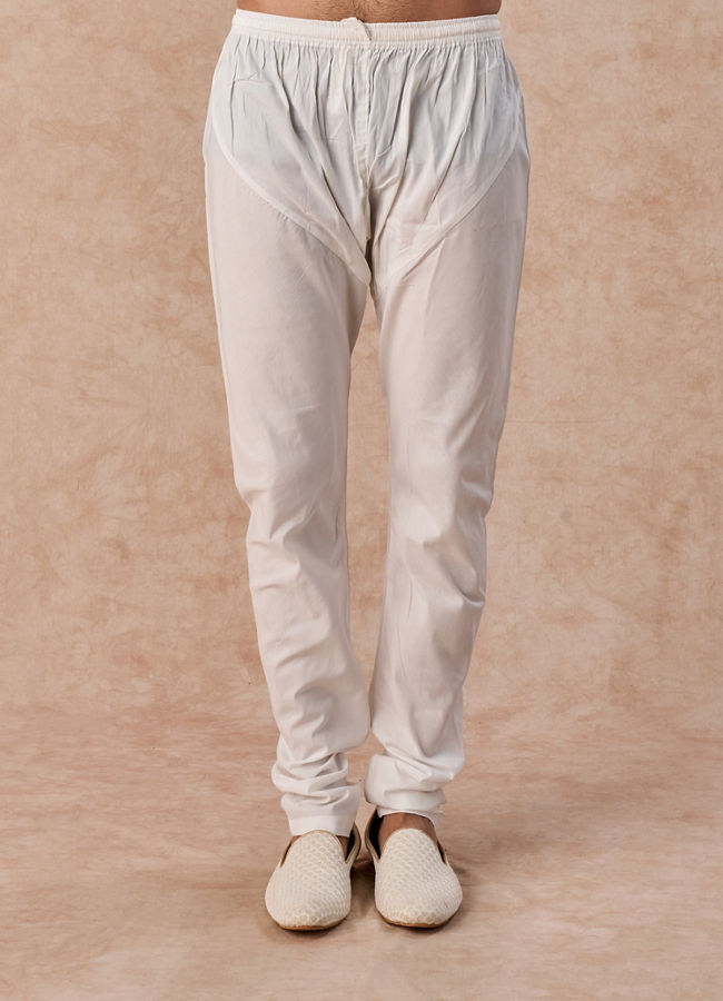 Manyavar Men Radiant Warm White Satin Sherwani