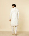 alt message - Manyavar Men Warm White Aari Embroidered Sherwani Set image number 5