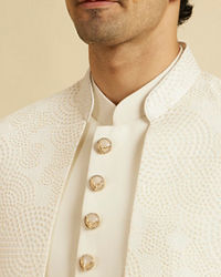 Manyavar Men Cream Regality Indo Western