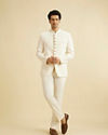 Manyavar Men Cream Regality Indo Western