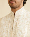 Manyavar Men Royal Warm White Open Sherwani