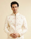 Manyavar Men Radiant Warm White Sherwani