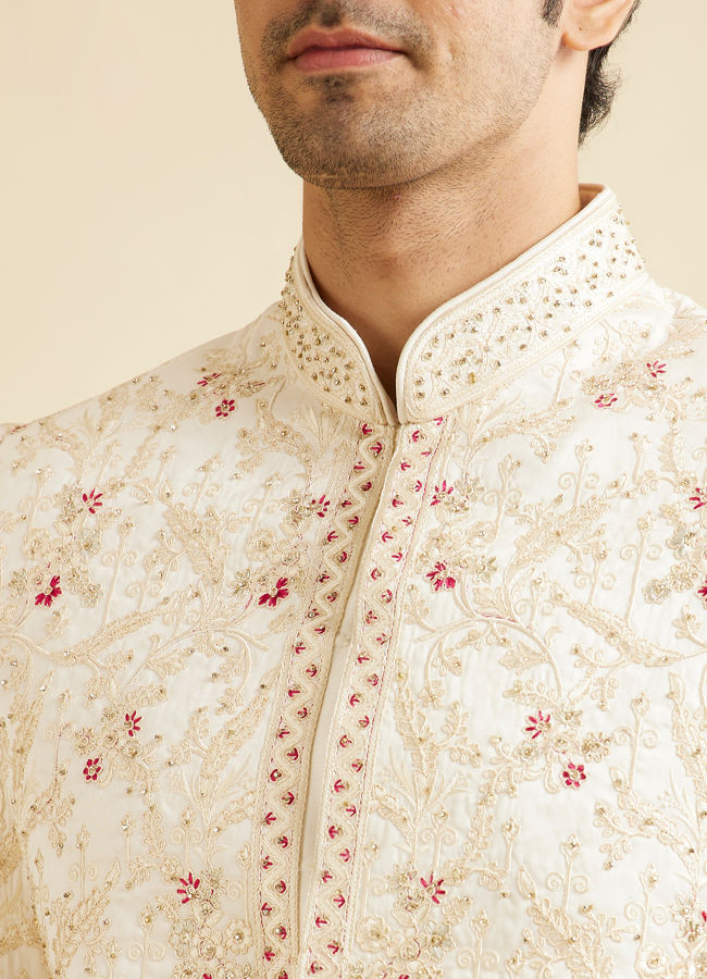 Manyavar Men Radiant Warm White Sherwani