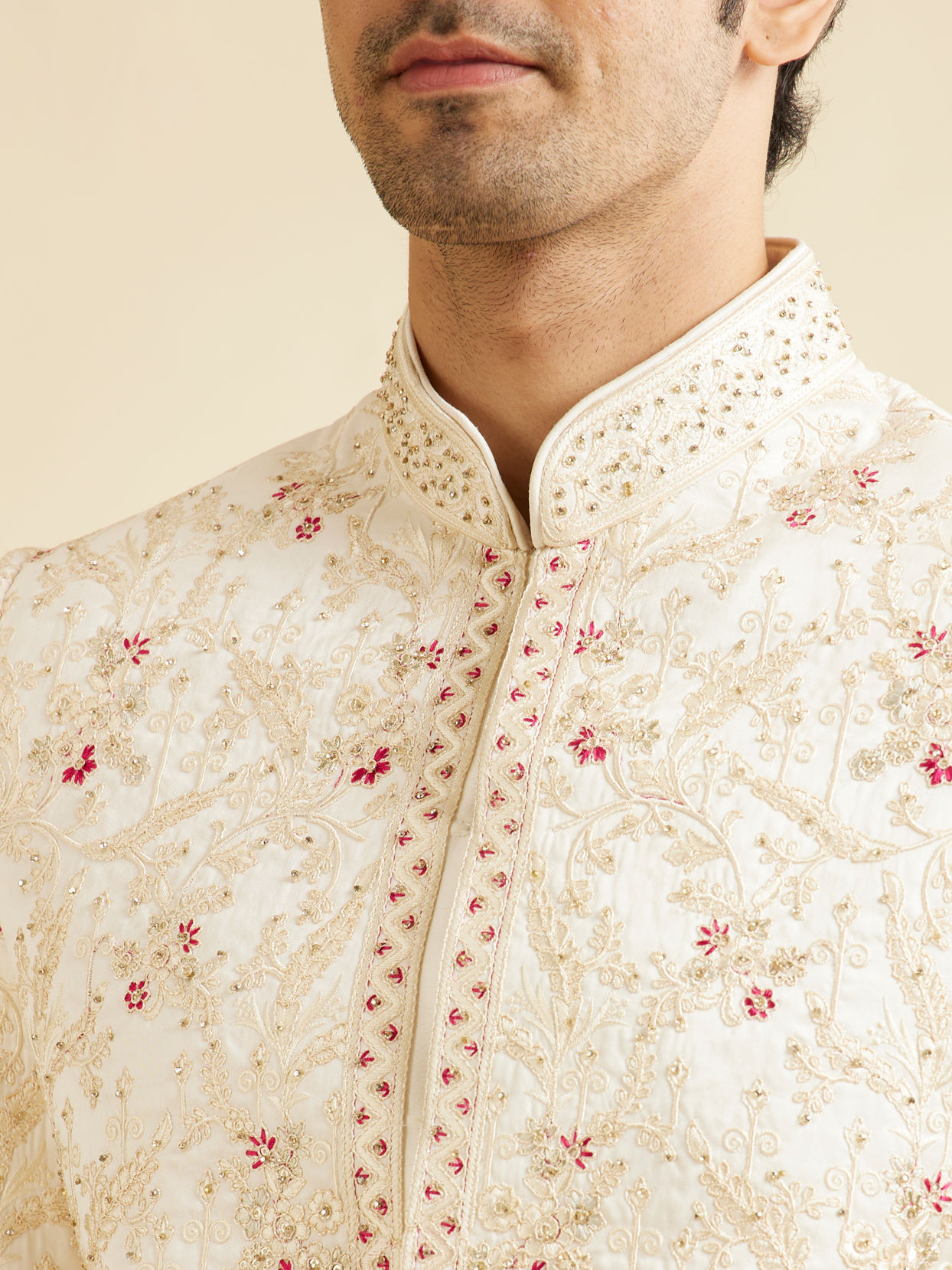 Manyavar Men Radiant Warm White Sherwani