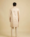 Manyavar Men Golden Glisten Beige Sherwani image number 4