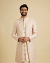 Radiant Beige Satin Sherwani