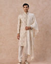 Manyavar Men Elegant Cream Royal Sherwani