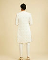 Manyavar Men Warm White Satin Magnificence Sherwani