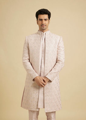 Manyavar Men Dusty Pink Grandeur Sherwani image number 0