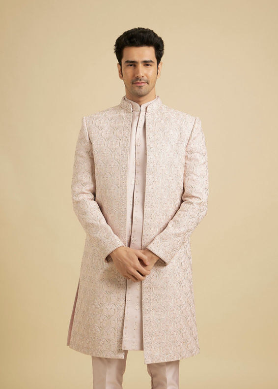 Manyavar Men Dusty Pink Grandeur Sherwani