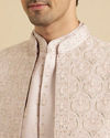 Manyavar Men Dusty Pink Grandeur Open Sherwani
