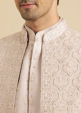 Manyavar Men Dusty Pink Grandeur Sherwani image number 1