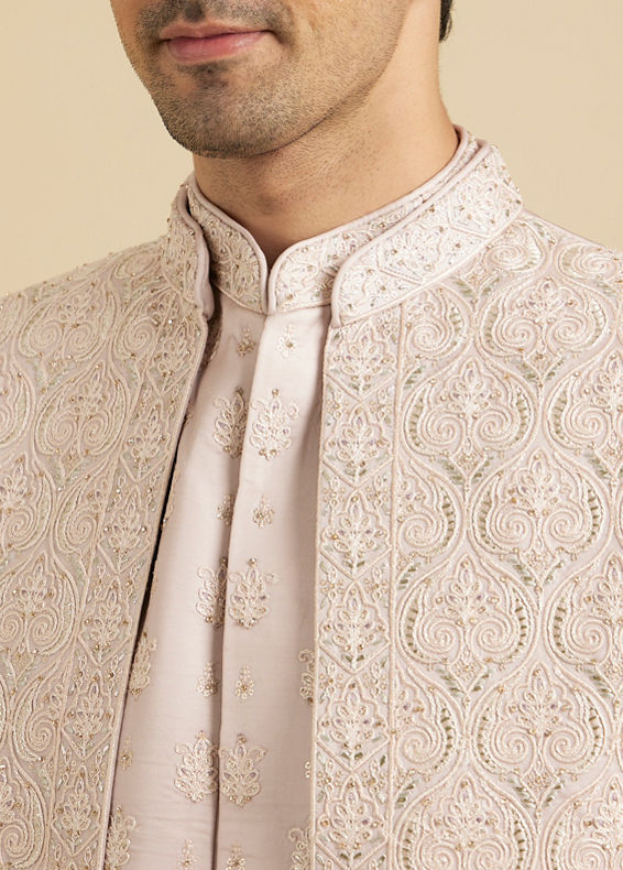 Manyavar Men Dusty Pink Grandeur Sherwani