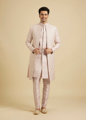 Manyavar Men Dusty Pink Grandeur Sherwani image number 2