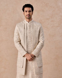 Manyavar Men Elegant Beige Sherwani